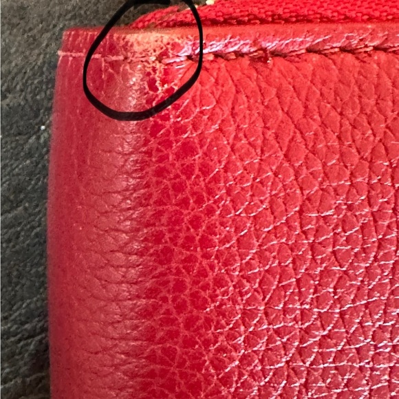 Louis Vuitton Lockme Zippy Wallet Soft Calf Leather 2018 UB4108 Red&Cream COA - Picture 8 of 16